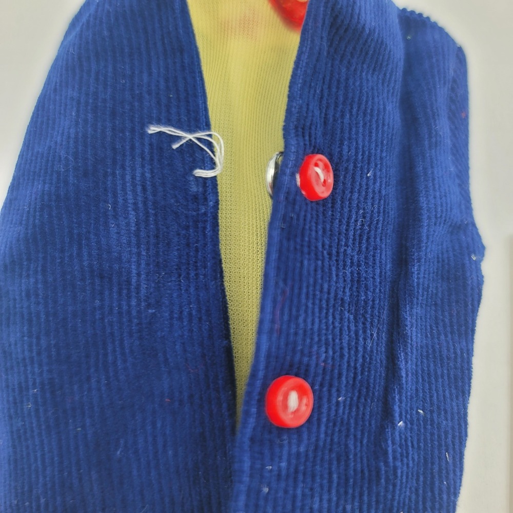 VTG Ken Barbie Doll Ski Outfit Blue Corduroy Jacket Pants Skis Poles Boots Set - Picture 4 of 8